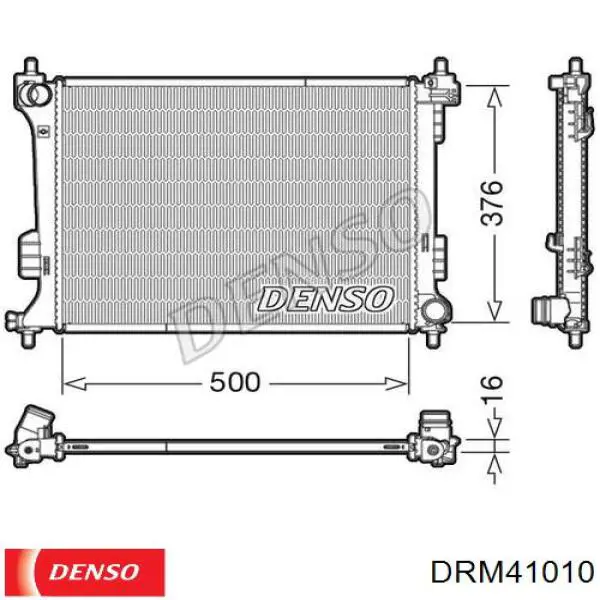 DRM41010 Denso Радіатор охолодження двигуна