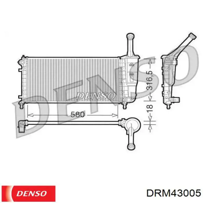 Радіатор основний VALEO 701223 ціна, від 74.39 USD