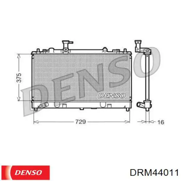 Купити DRM44011 Denso Радіатор двигуна