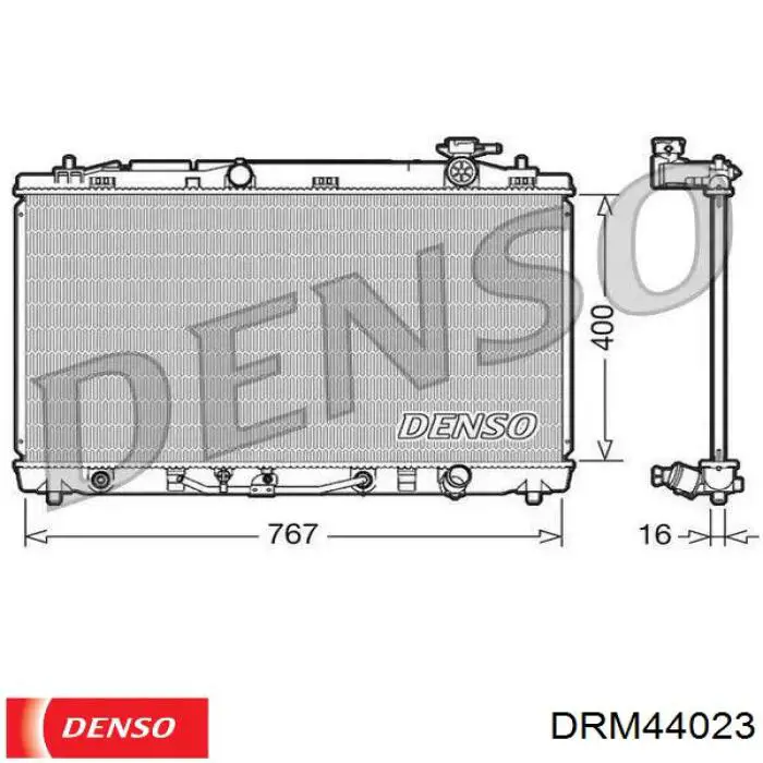 Радіатор основний Denso DRM44023 ціна, від 122.28 USD