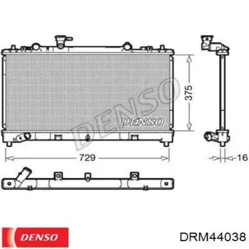 Купити DRM44038 Denso Радіатор двигуна