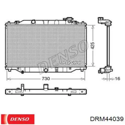 DRM44039 Denso Радіатор охолодження двигуна