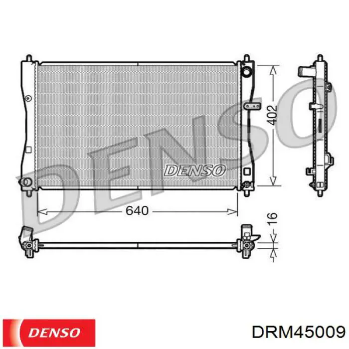 DRM45009 Denso радіатор охолодження двигуна