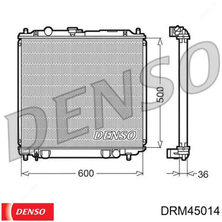 Радіатор охолодження двигуна DRM45014 Denso