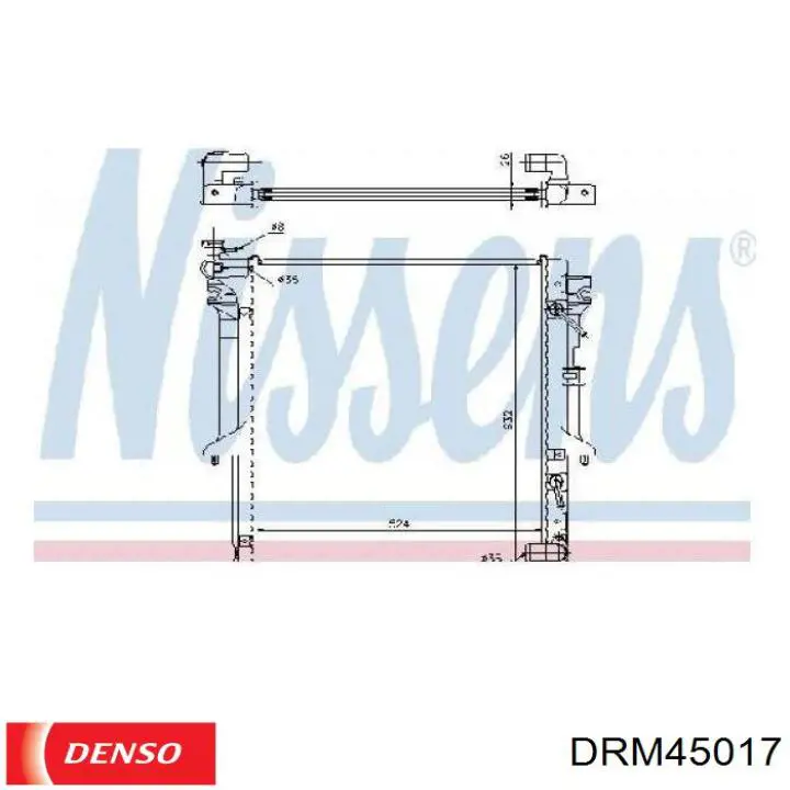 Радіатор охолодження Denso DRM45017