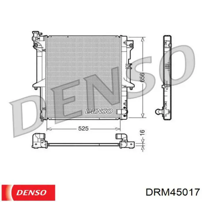 DRM45017 Denso радіатор охолодження двигуна