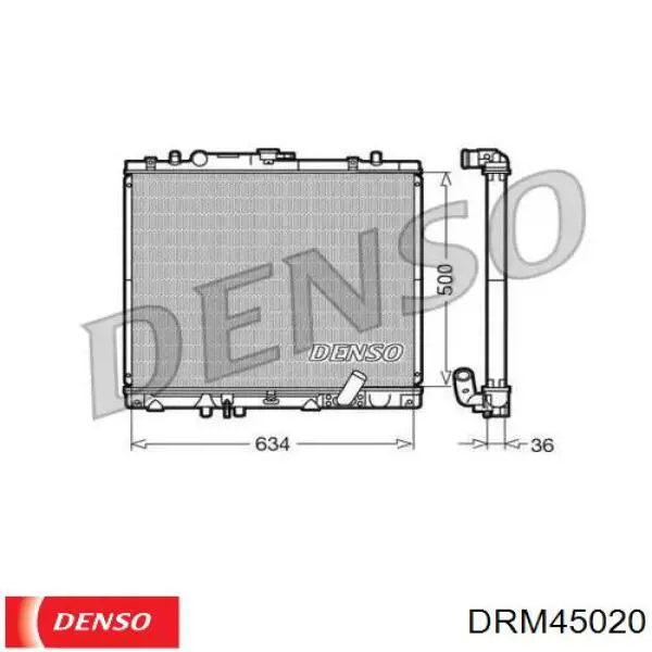 DRM45020 Denso радіатор охолодження двигуна