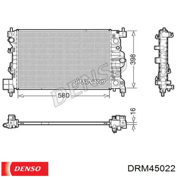 Радіатор охолодження Denso DRM45022