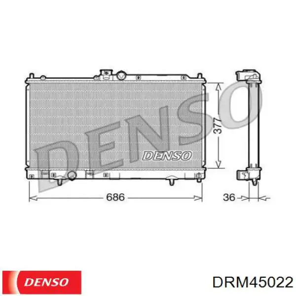 DRM45022 Denso Радіатор охолодження двигуна