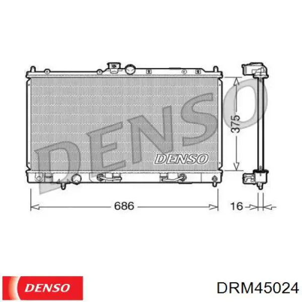 Купити DRM45024 Denso Радіатор двигуна