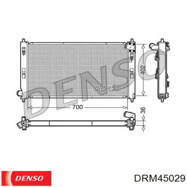 Радіатор основний Denso DRM45029 ціна, від 88.01 USD