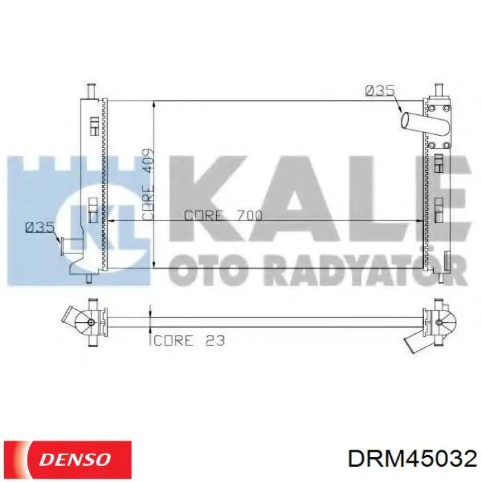 Радіатор охолодження Denso DRM45032