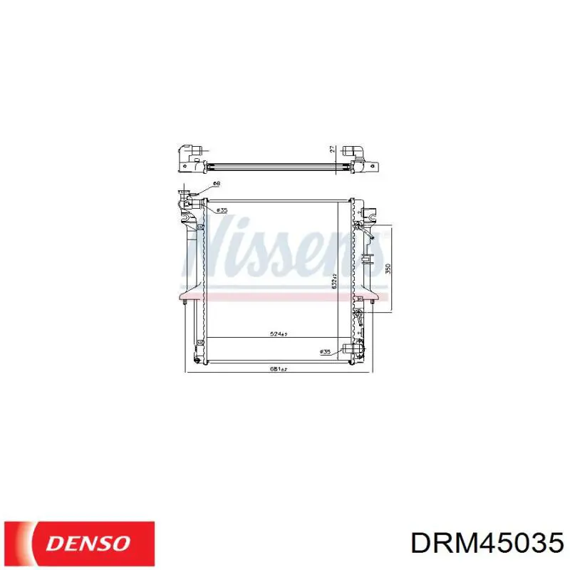 DRM45035 Denso Радіатор охолодження двигуна