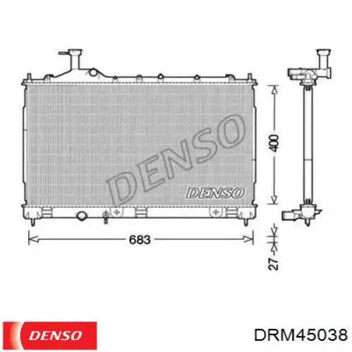 Купити 1350A604 Mitsubishi Радіатор двигуна