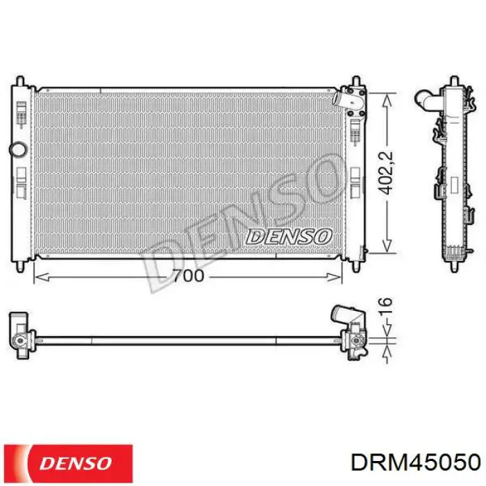 Купити DRM45050 Denso Радіатор двигуна