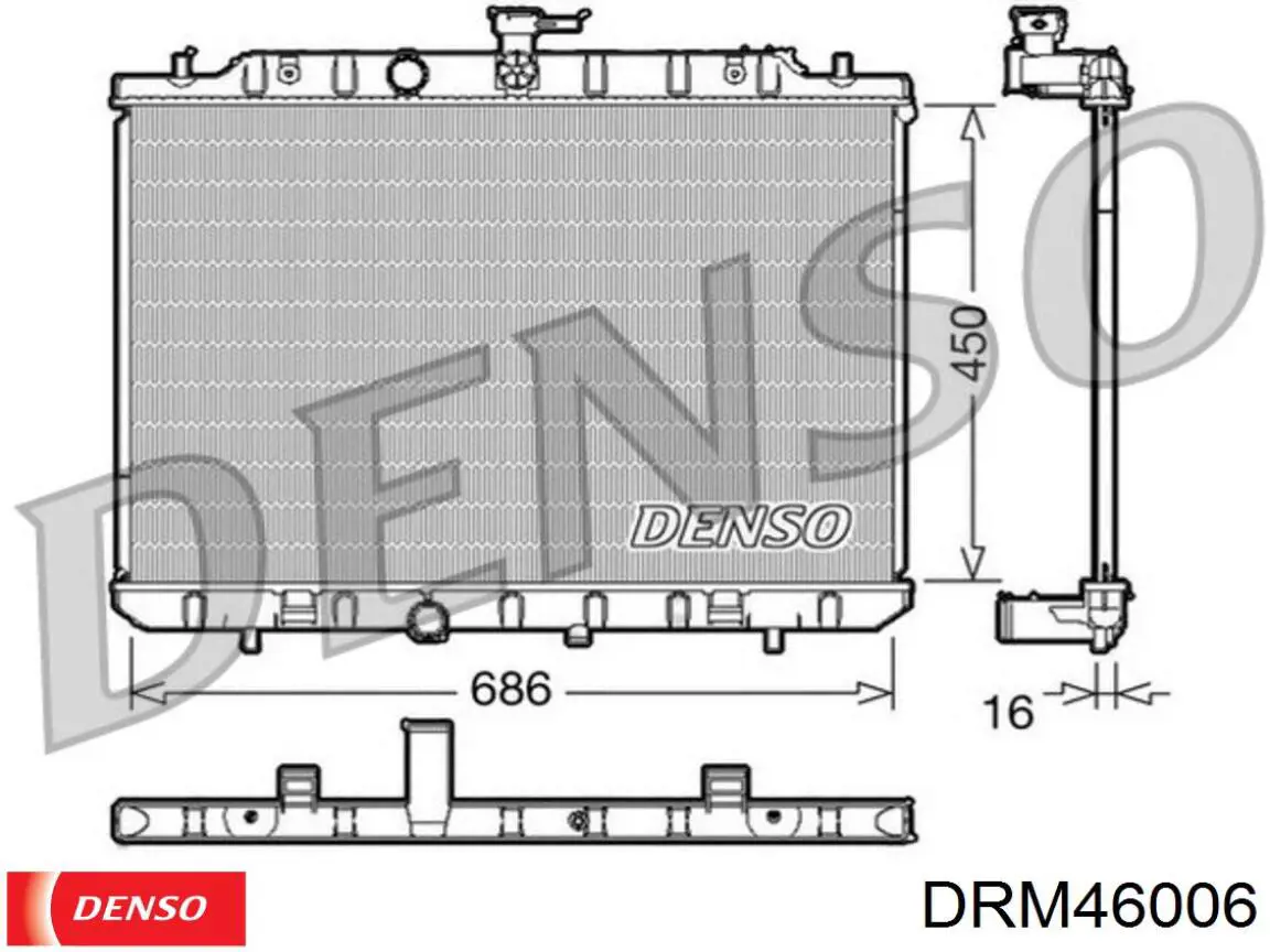 Радіатор охолодження двигуна DRM46006 Denso