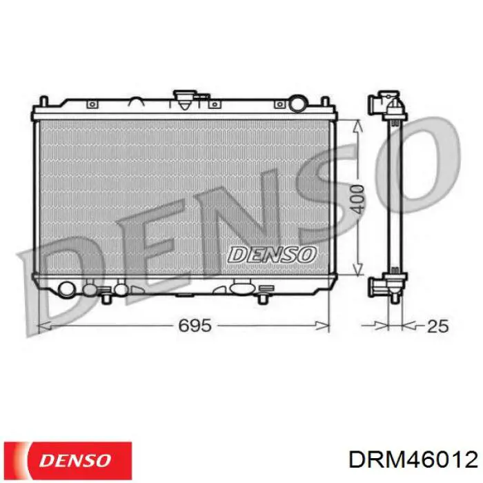 Купити DRM46012 Denso Радіатор двигуна