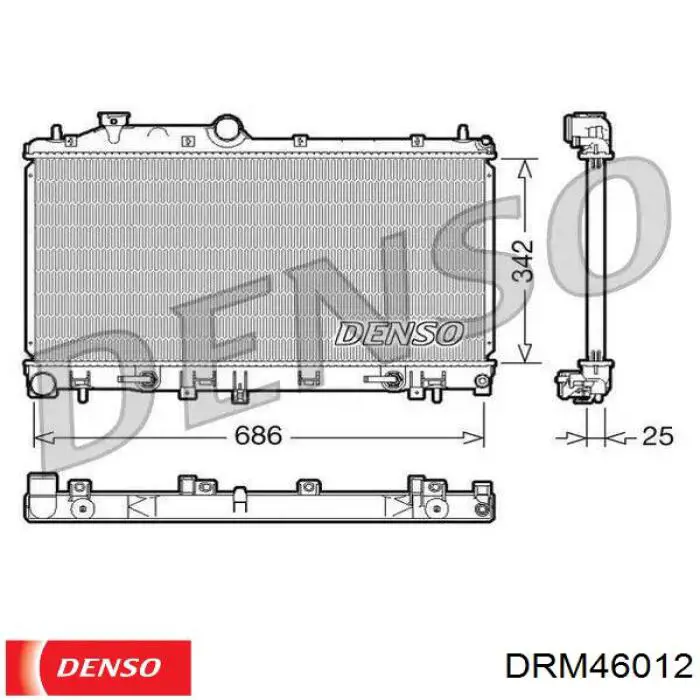 Радіатор DRM46012 Denso