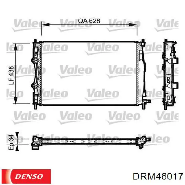 Радіатор основний Denso DRM46017 ціна, від 125.79 USD