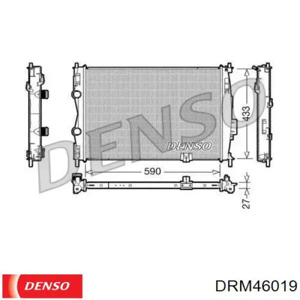DRM46019 Denso радіатор охолодження двигуна