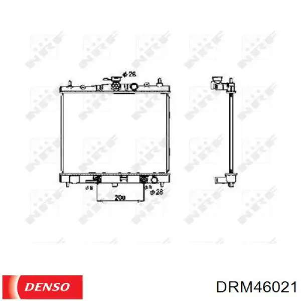DRM46021 Denso радіатор охолодження двигуна