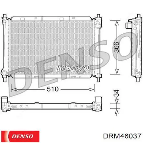 DRM46037 Denso радіатор охолодження двигуна