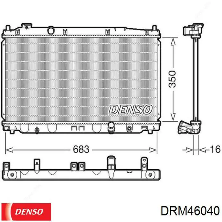 DRM46040 Denso Радіатор охолодження двигуна