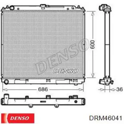 DRM46041 Denso радіатор охолодження двигуна
