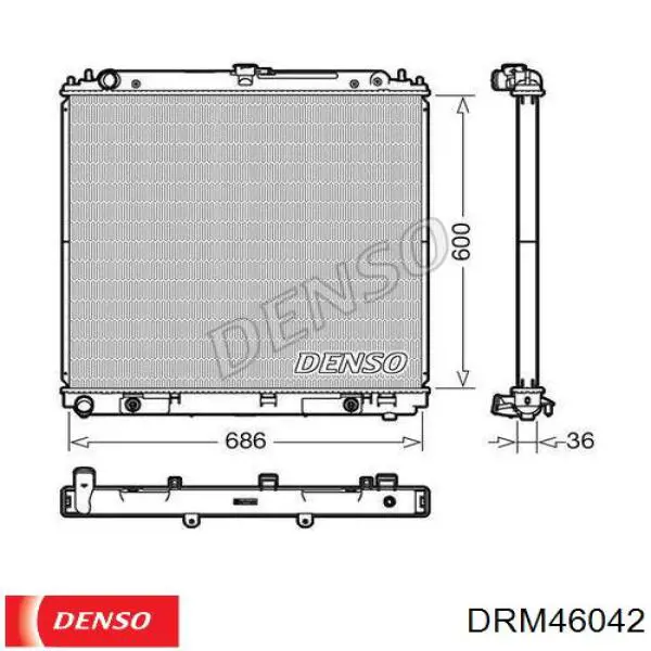 DRM46042 Denso радіатор охолодження двигуна