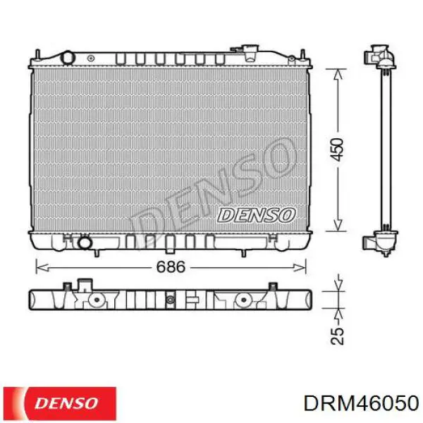 Радіатор охолодження двигуна DRM46050 Denso