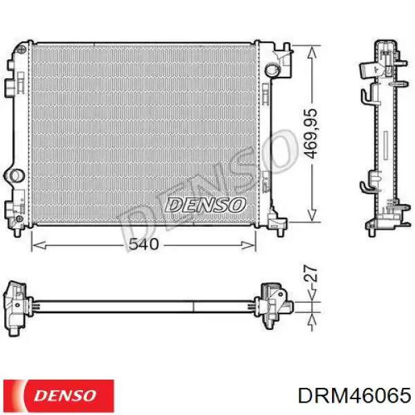 DRM46065 Denso Радіатор охолодження двигуна