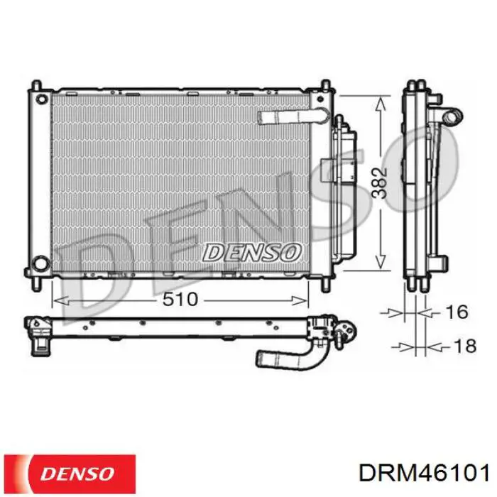 DRM46101 Denso Радіатор охолодження двигуна