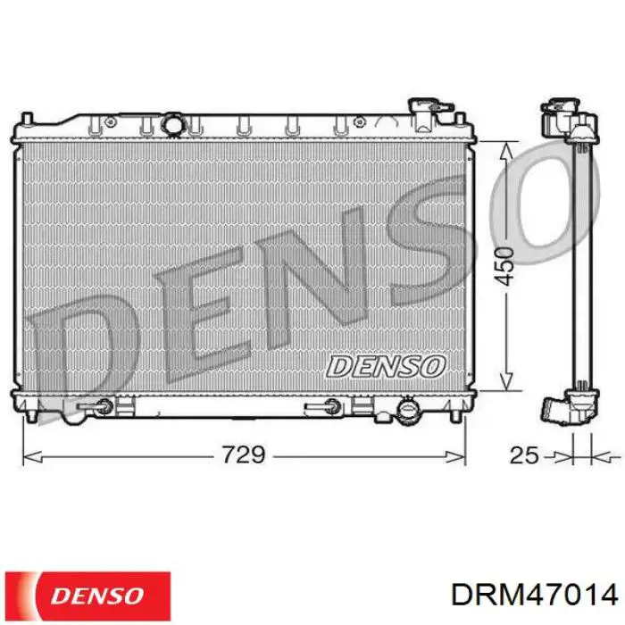 Купити DRM47014 Denso Радіатор двигуна