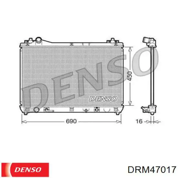 Радіатор основний Denso DRM47017 ціна, від 117.44 USD