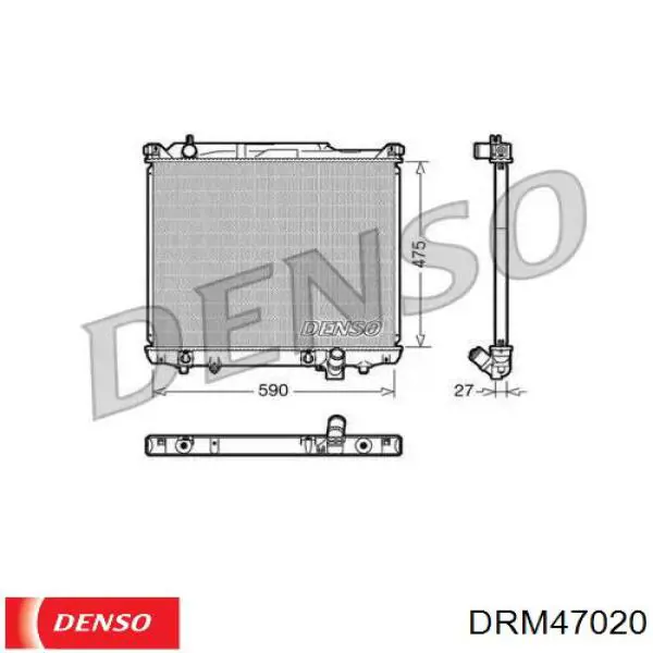 Радіатор охолодження двигуна DRM47020 Denso