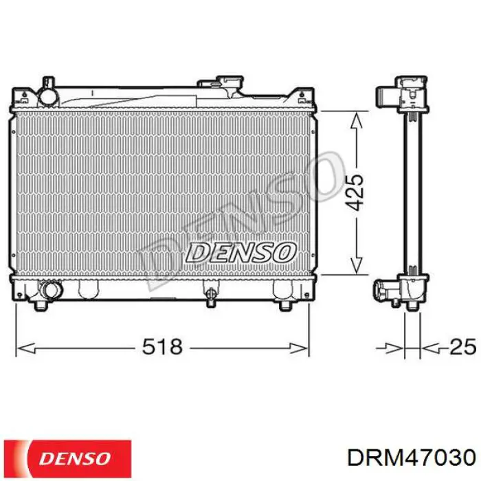 Радіатор охолодження двигуна DRM47030 Denso