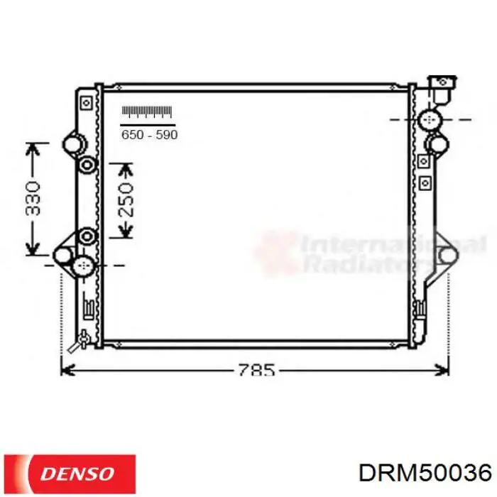 Купити DRM50036 Denso Радіатор двигуна