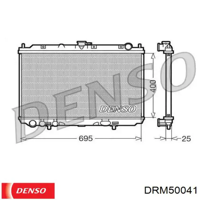 Радіатор охолодження Denso DRM50041
