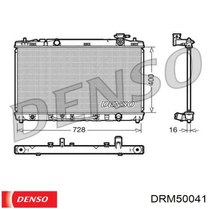 DRM50041 Denso радіатор охолодження двигуна