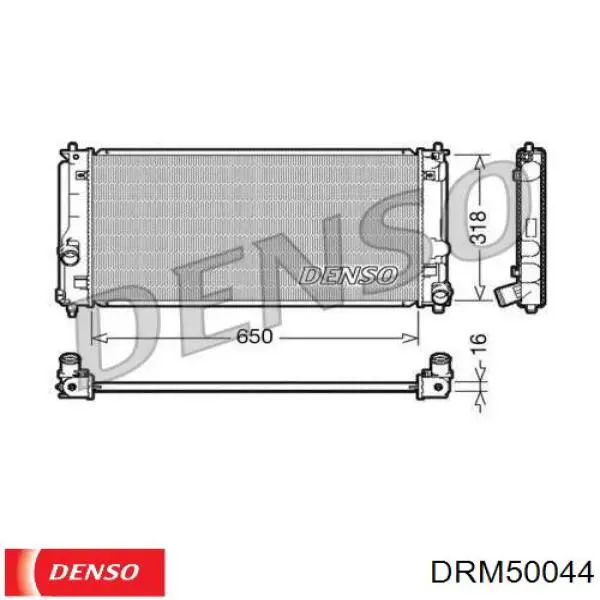Купити DRM50044 Denso Радіатор двигуна