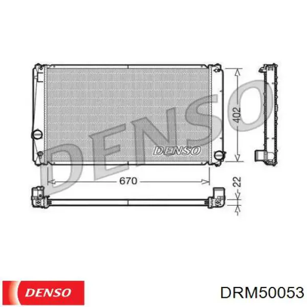 Купити DRM50053 Denso Радіатор двигуна