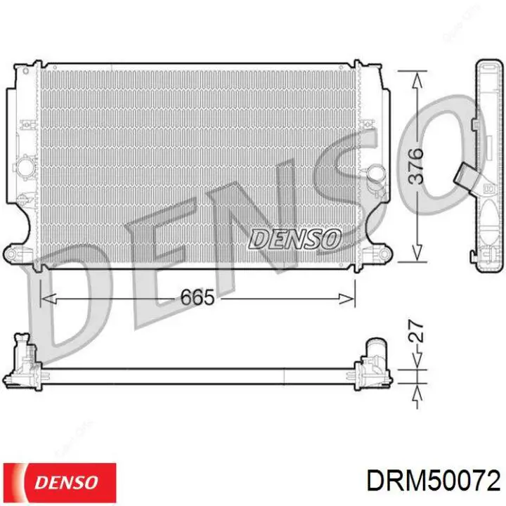DRM50072 Denso радіатор охолодження двигуна