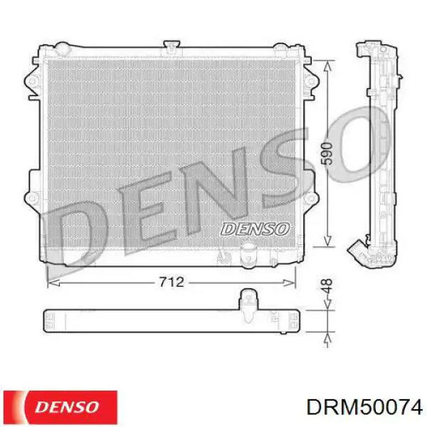 Купити DRM50074 Denso Радіатор двигуна