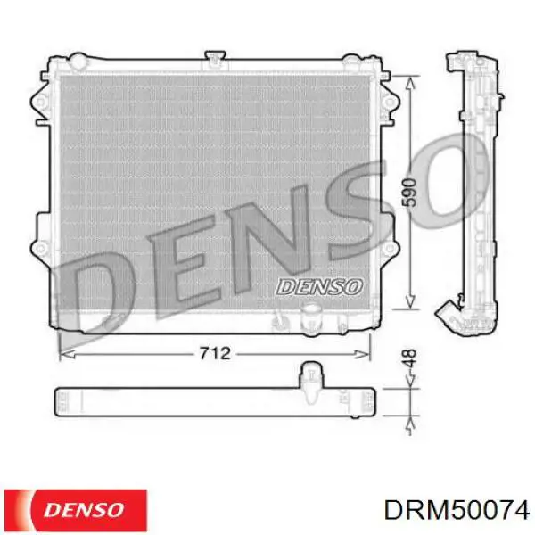 DRM50074 Denso радіатор охолодження двигуна