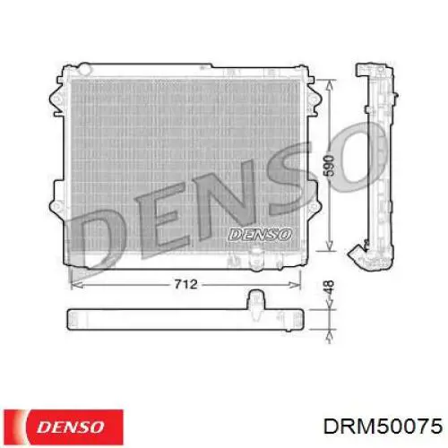 Радіатор охолодження двигуна DRM50075 Denso