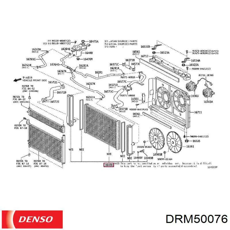 Купити DRM50076 Denso Радіатор двигуна