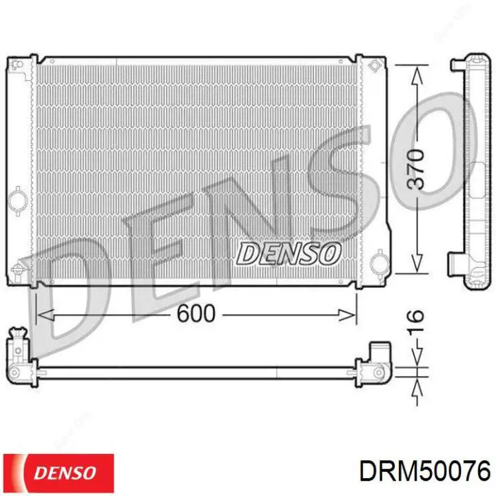 DRM50076 Denso Радіатор охолодження двигуна