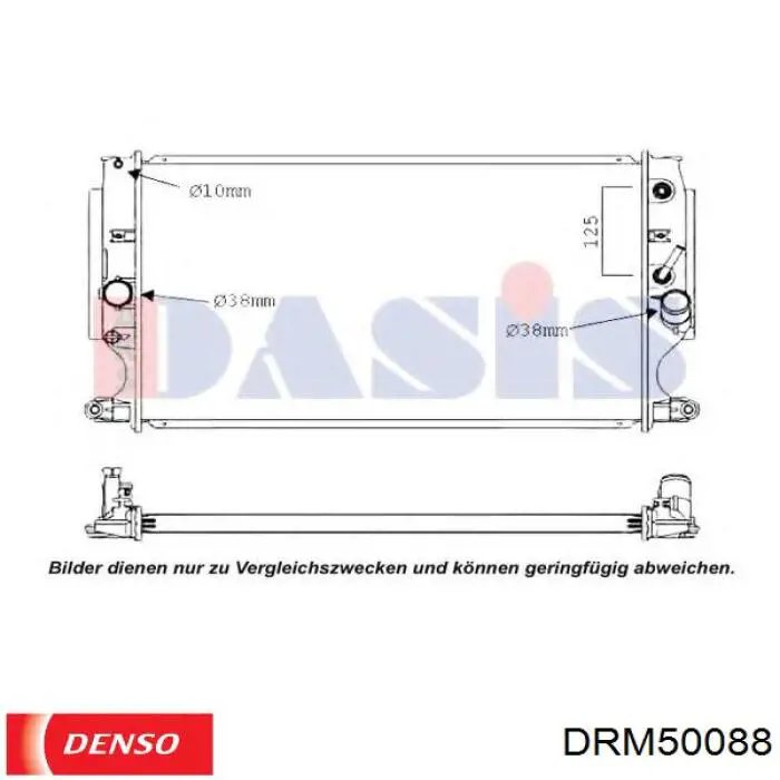 Купити DRM50088 Denso Радіатор двигуна