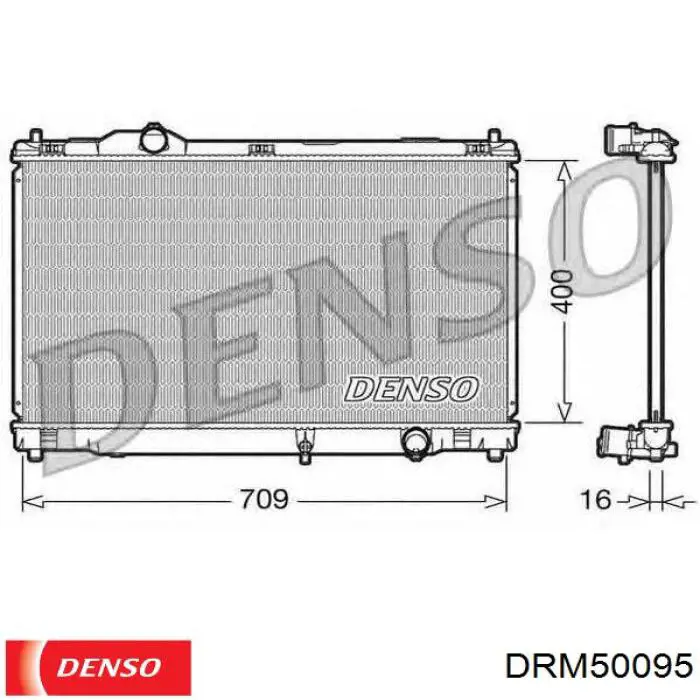 DRM50095 Denso Радіатор охолодження двигуна