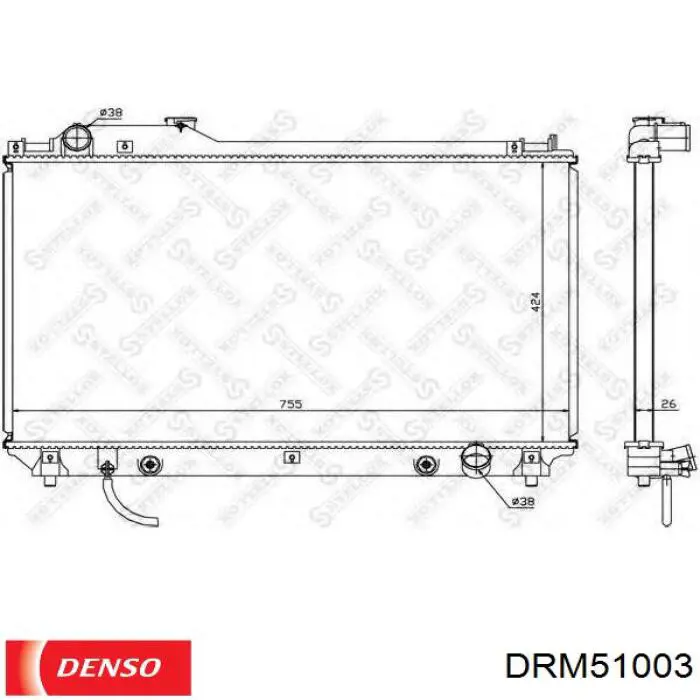 DRM51003 Denso Радіатор охолодження двигуна